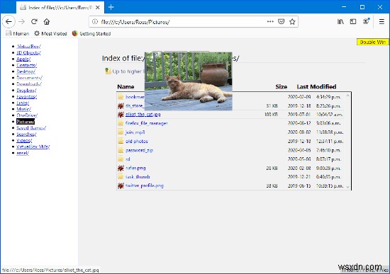 Firefoxタブを介してファイルとフォルダにアクセスする方法 