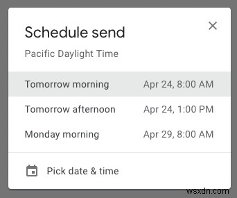 Gmailで後で送信するメールをスケジュールする方法 