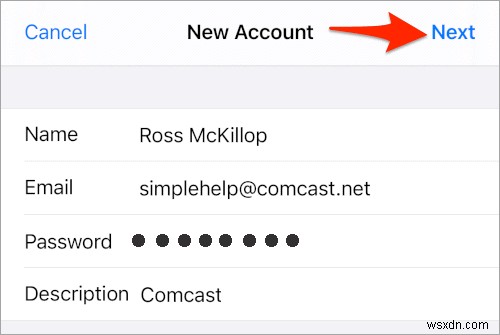 ComcastメールをiPhoneまたはiPadに追加する方法 