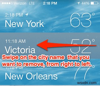iPhoneとiPadの天気アプリから都市を削除する方法 
