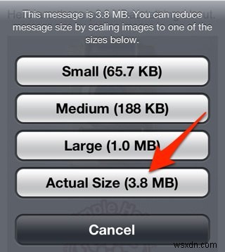 iPhoneまたはiPadから写真をメールで送信する方法 