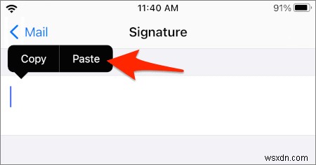 iPhoneまたはiPadで電子メール用のカスタムHTML署名を作成する 
