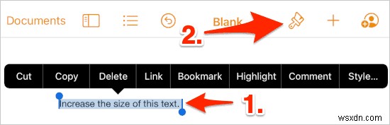 iPadのページのフォントサイズを大きくする方法 