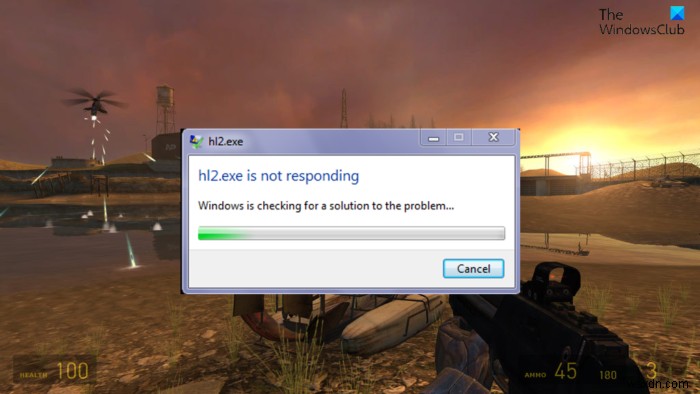 修正hl2.exeが応答しないか、WindowsPCでの動作を停止しました 