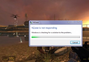 修正hl2.exeが応答しないか、WindowsPCでの動作を停止しました 