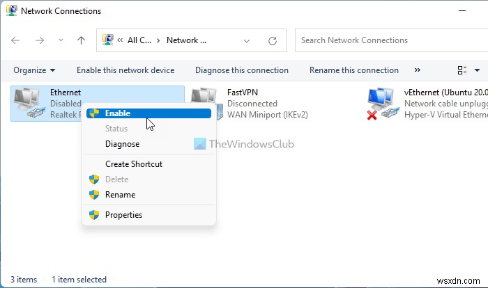 ネットワークアダプタがWindows11/10で機能しない 