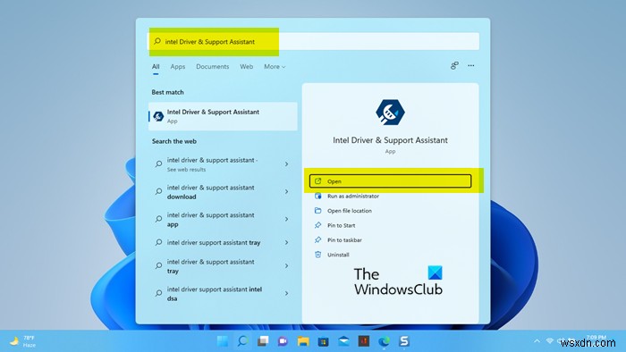 Intel Driver andSupportAssistantがWindows11/10で動作しない 