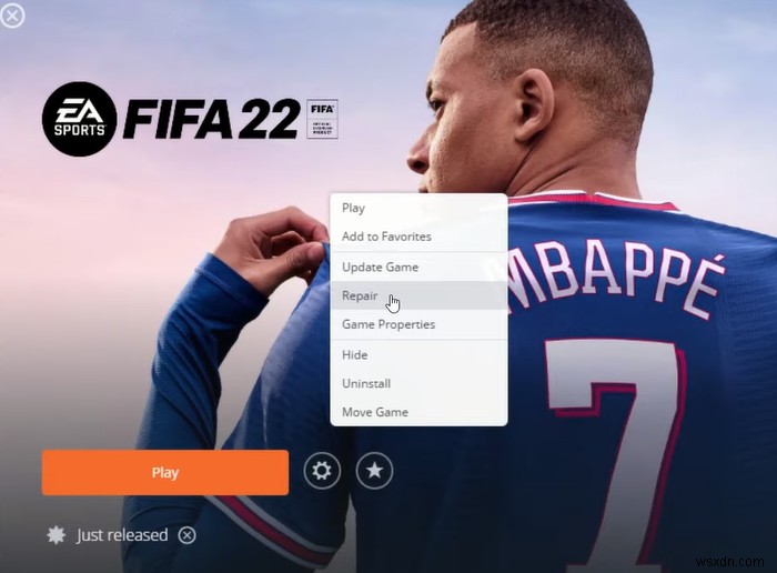 FIFA22またはFIFA21でのゲームのセットアップに問題があります 