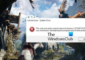 【ウィッチャー3】「VCOMP110.dllが見つかりません」エラーの解決方法