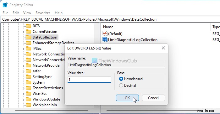 Windows11/10で診断ログの収集を制限する方法 
