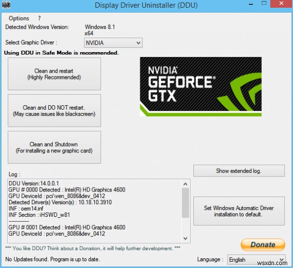 NVIDIA GeForce Experience、Windows11/10で問題が発生しました 