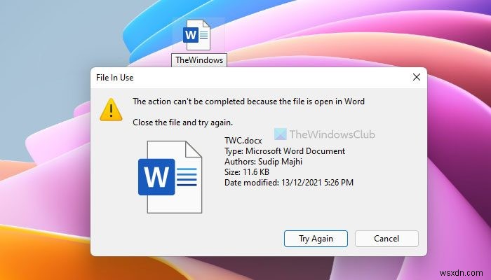 Windows11/10でファイルの名前を変更できません 