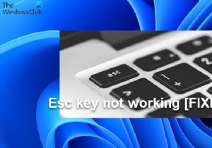 EscキーがWindows11/10で機能しない 