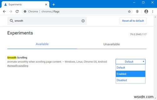 Windows、Chrome、Edge、Firefox、またはOperaでスムーズスクロールを有効または無効にする 