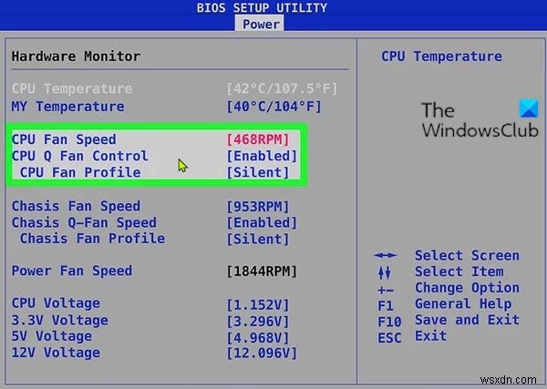 Windowsコンピュータのプロセッサフ​​ァンエラーコード2000-0511を修正 