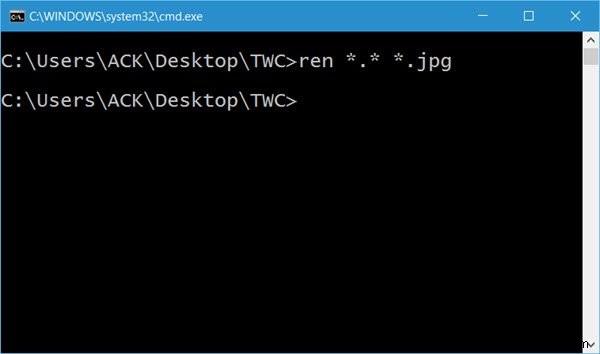 Windows11/10でファイルとファイル拡張子の名前を一括変更 