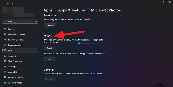 Windows11/10で写真アプリを修復またはリセットする方法 