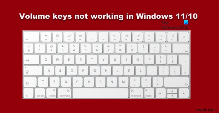 Windows11/10でキーボードの音量キーが機能しない 
