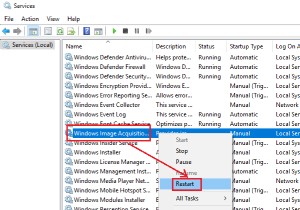 WindowsImageAcquisition高いCPUとディスクの使用率 