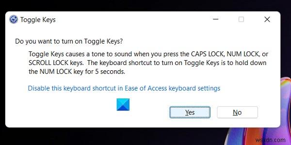 Windows11でトグルキーをミュートする方法 