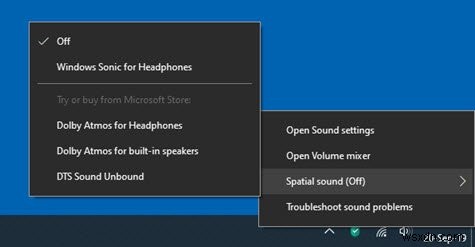 Windows10/10でサウンドとボリュームミキサーを開く方法 