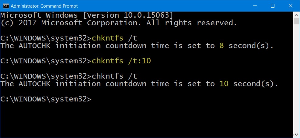 Windows11/10でChkDskカウントダウン時間を短縮する方法 