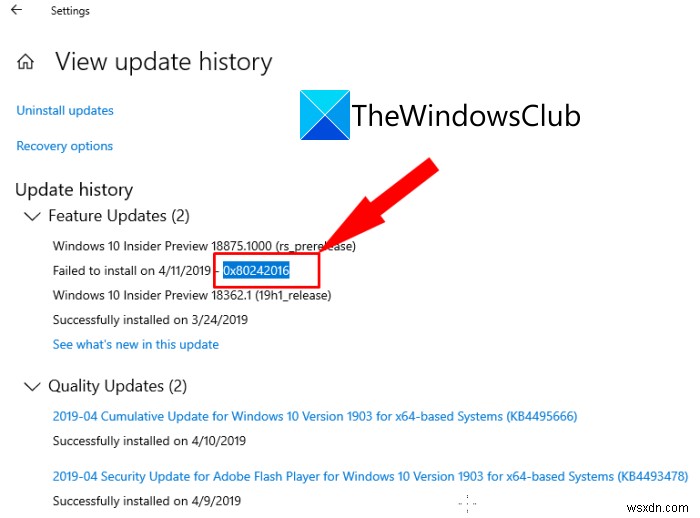 WindowsUpdateエラー0x80242016を修正する方法 