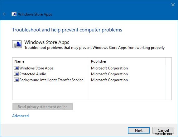 Windows11/10用のWindowsストアアプリのトラブルシューティング 