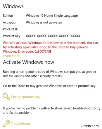 Windows 11/10でのWindowsUpdate、アクティベーション、およびMicrosoftStoreの0x80072F8Fエラーを修正しました 