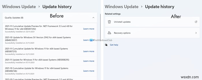 Windows11/10でWindowsUpdate履歴をクリアする方法 
