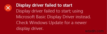 Windows 11/10でディスプレイドライバを起動できませんでした–黒い画面が表示されました 
