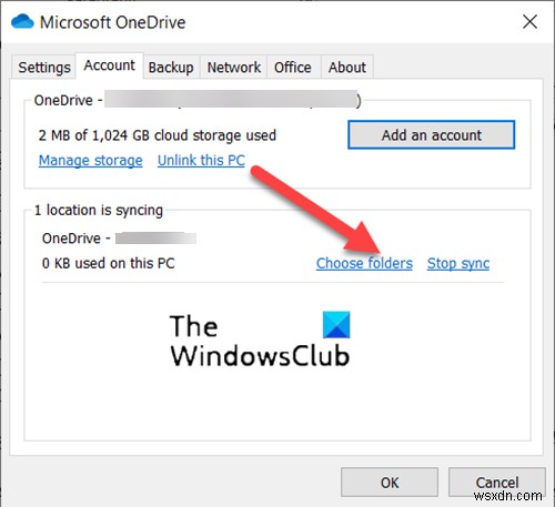 OneDriveからフォルダーのリンクを解除、除外、または削除する方法 
