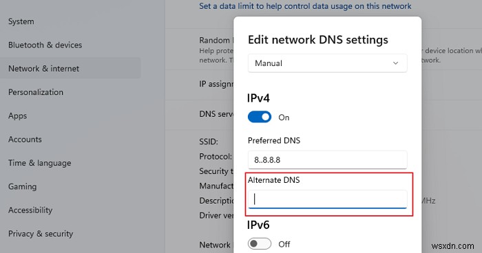 Windowsはデバイスまたはリソースと通信できません（プライマリDNSサーバー） 