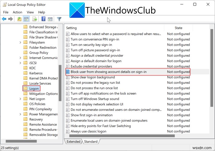Windows11/10のログイン画面からメールアドレスを削除する方法 