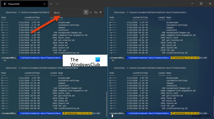 Windowsターミナルで検索機能を使用する方法 