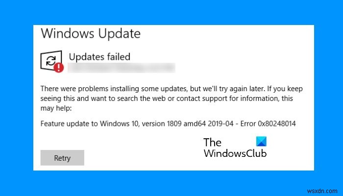 WindowsUpdateエラー0x80248014を修正 