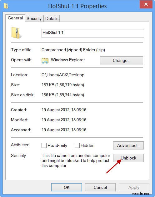 Windowsはこのファイルへのアクセスをブロックしました。 Windows11/10でファイルのブロックを解除する 