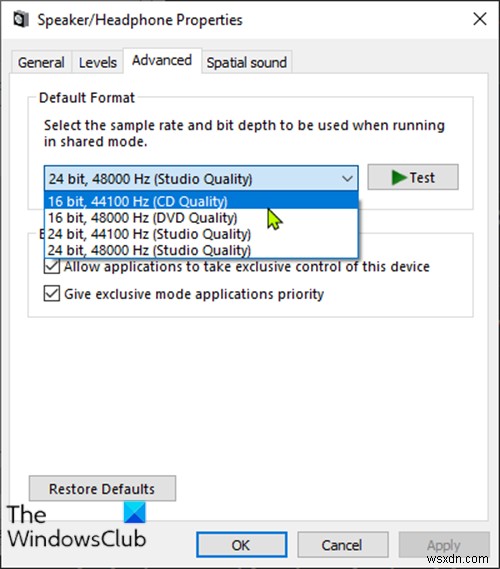 Windows11/10でのオーディオのパチパチという音やポップ音を修正 