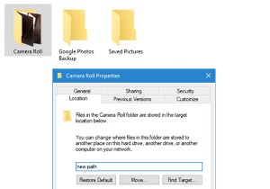 Windows11/10でカメラロールと保存された写真フォルダを移動または削除する方法 