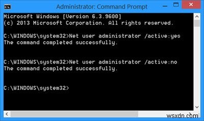 Windows11/10で組み込みの管理者アカウントを有効または無効にする方法 