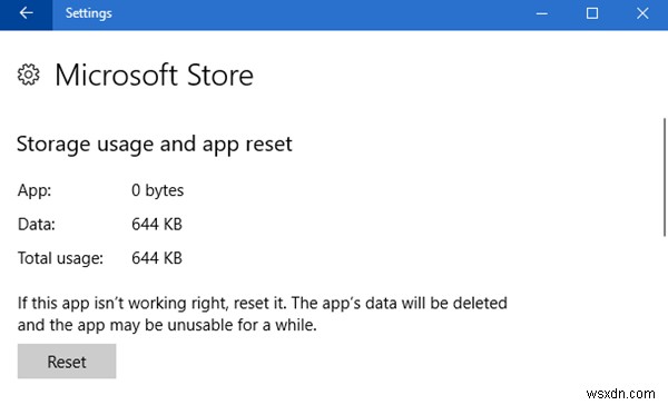 Windows設定を介してMicrosoftStoreアプリをリセットまたは修復する方法 