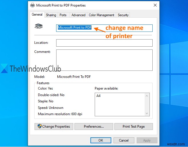 Windows11/10でプリンターの名前を変更する方法 