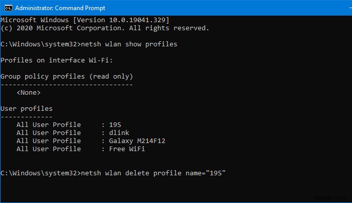 Windows11/10からWiFiネットワークプロファイルを削除する4つの方法 