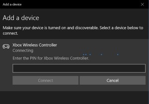 ワイヤレスXboxOneコントローラーにはWindows11/10のPINが必要です 