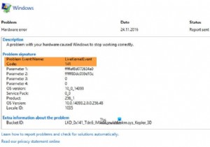 WindowsコンピューターでのLiveKernelEventエラーの修正 
