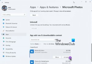 Windows 11/10でMicrosoft Storeアプリのアドオンをアンインストールする方法
