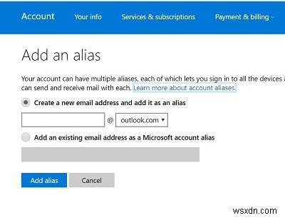 Windows11/10用のMicrosoftアカウントのプライマリメールアドレスを変更する方法 