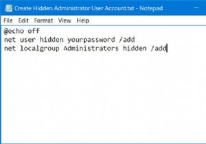 Windows 11/10で非表示の管理者ユーザーアカウントを作成する方法
