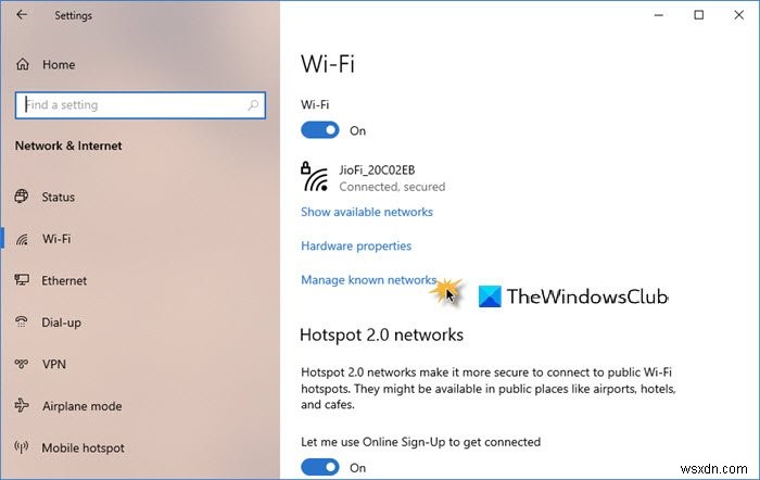 Windows11/10でワイヤレスネットワークプロファイルを忘れる方法 