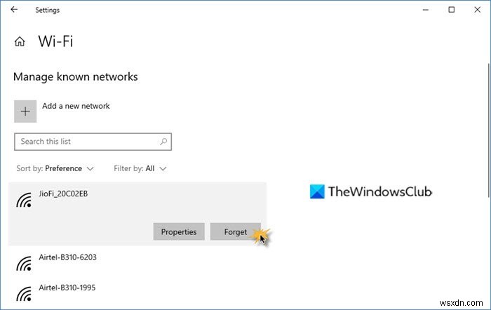 Windows11/10でワイヤレスネットワークプロファイルを忘れる方法 